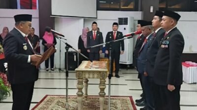 Bupati Takalar, Mohammad Firdaus Daeng Manye, kembali melantik dan mengambil sumpah/janji empat Pejabat Pimpinan Tinggi Pratama (eselon IIB) di lingkup Pemerintah Kabupaten Takalar, Kamis (23/4/2026).