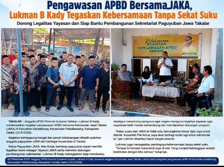 Pengawasan APBD Bersama JAKA, Lukman B Kady Tegaskan Kebersamaan Tanpa Sekat Suku