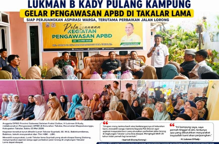 Pulang Kampung, Lukman B Kady Gelar Pengawasan APBD di Takalar Lama dan Siap Perjuangkan Aspirasi Warga