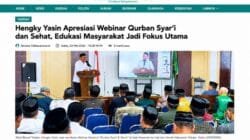 Wakil Bupati Takalar Hengky Yasin mengapresiasi Webinar Nasional Qurban Syar’i dan Sehat sebagai upaya edukasi masyarakat terkait tata cara penyembelihan hewan qurban sesuai syariat Islam dan standar kesehatan menjelang Iduladha 1447 H.