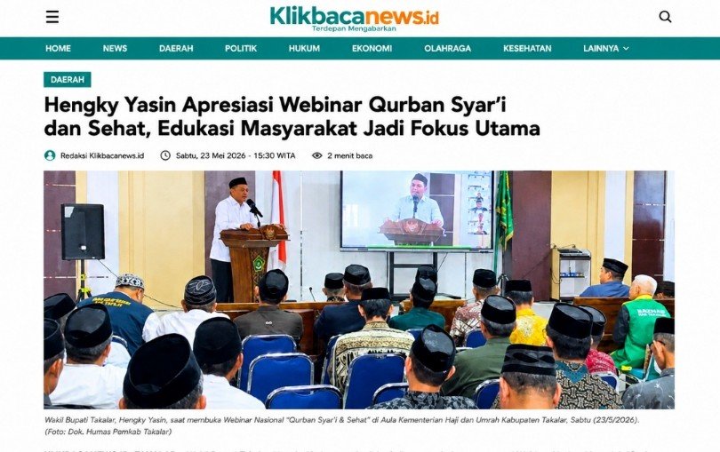 Hengky Yasin Apresiasi Webinar Qurban Syar’i dan Sehat, Edukasi Masyarakat Jadi Fokus Utama