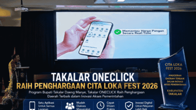 Program Bupati Takalar Daeng Manye, Takalar ONECLICK Raih Penghargaan Cita Loka Fest 2026