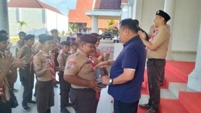 Temui Kontingen Jamnas, Bupati Daeng Manye Minta Pramuka Takalar Harumkan Nama Daerah di Tingkat Nasional
