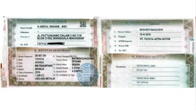 Pengumuman Kehilangan BPKB Mobil Toyota Avanza DD 1978 RO di Takalar