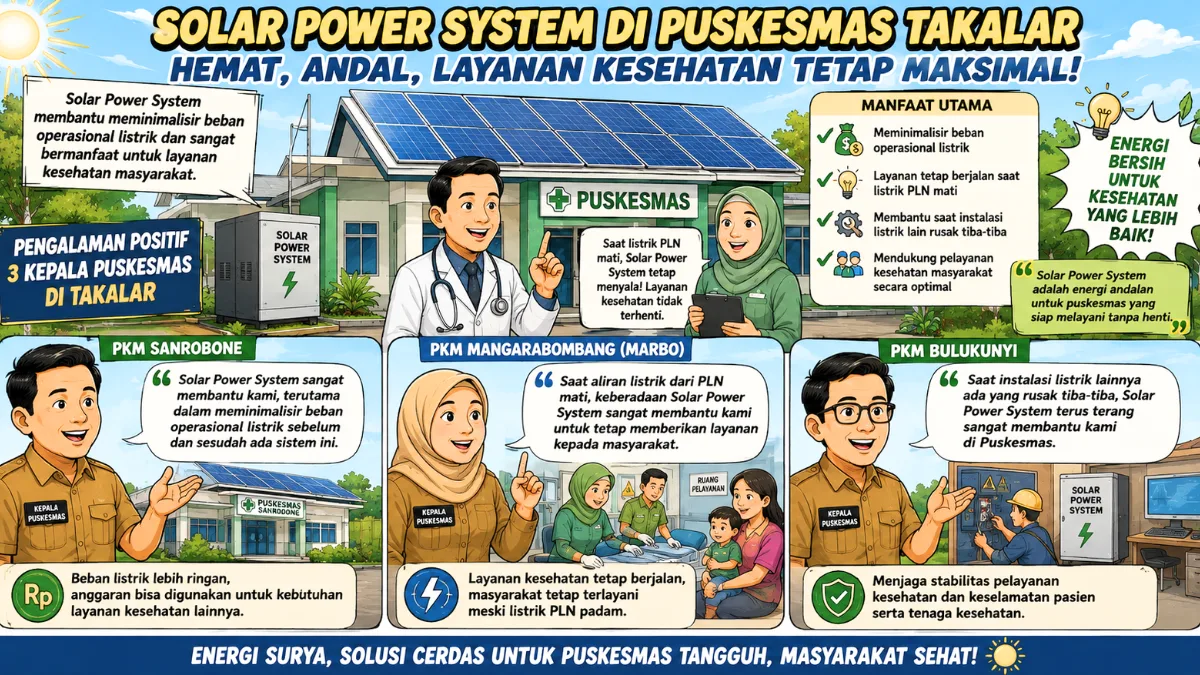 Bukan Sekadar Hemat Listrik, Solar Power System Bantu Puskesmas Takalar Jaga Layanan Tetap Berjalan