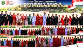 Bupati Takalar dan DPRD kompak foto bersama usai upacara HUT RI ke-81
