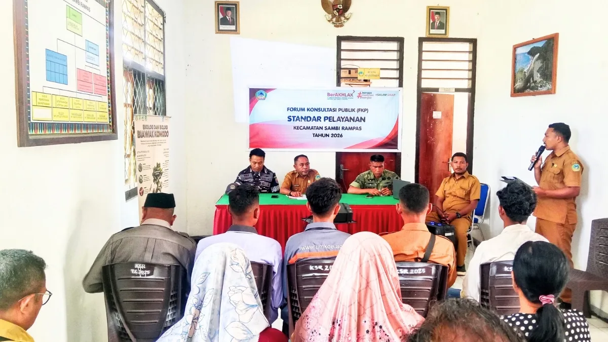 Camat Sambi Rampas Gelar Forum Konsultasi Publik, Warga Dilibatkan Nilai Kualitas Pelayanan Pemerintah