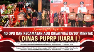 Semarak HUT RI ke-81, 40 OPD dan Kecamatan Adu Kreativitas Ka’do’ Minnyak, Dinas PUPRP Juara I