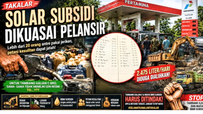 Investigasi LSM LIN: 24 Titik Dugaan Tambang Galian C di Takalar Disorot, Diduga Gunakan Solar Bersubsidi dan Rusak Lingkungan