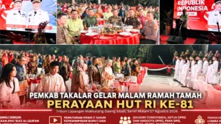 NEWS: Sederhana dan Penuh Makna, Pemkab Takalar Gelar Malam Ramah Tamah HUT RI ke-81