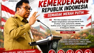 Bupati Takalar Ajak Warga Semarakkan HUT Ke-81 RI, Merah Putih Berkibar dari Kota hingga Pelosok Desa