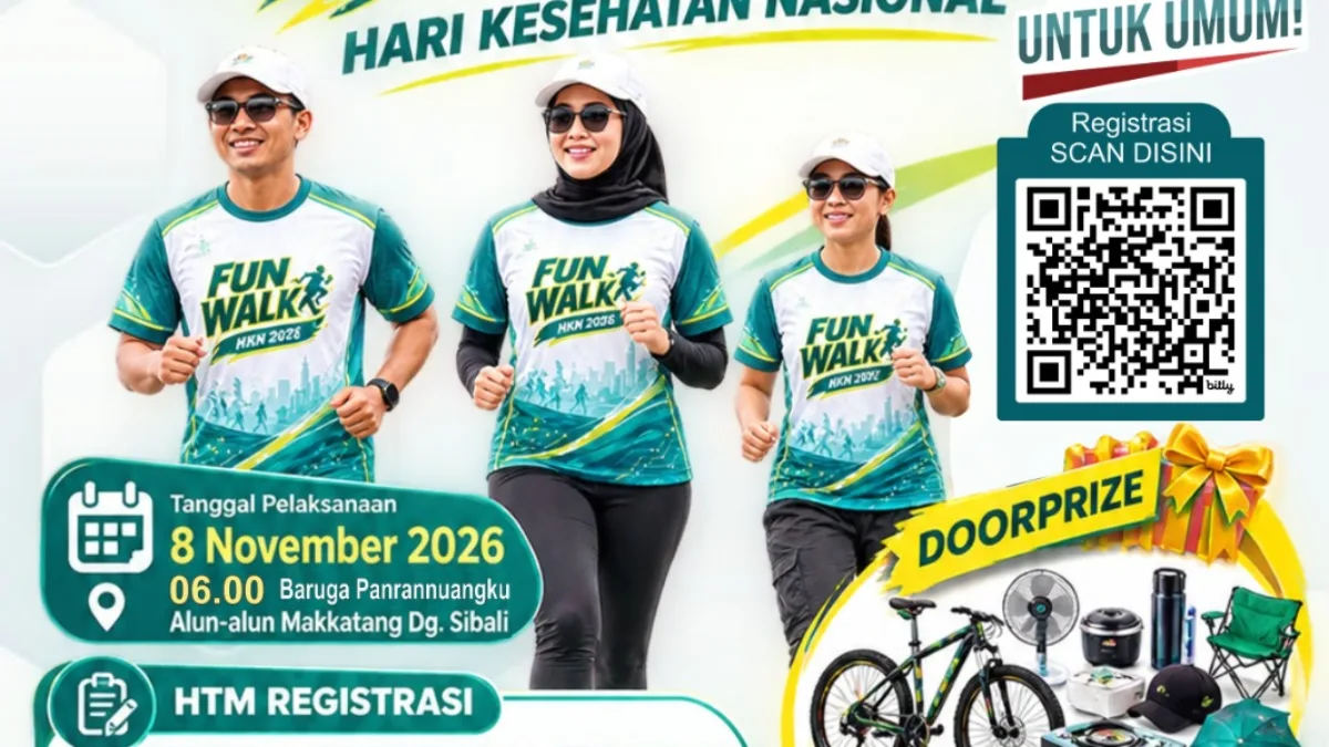 Fun Walk HKN 2026 Takalar Siap Digelar, Ada Doorprize dan Cek Kesehatan Gratis