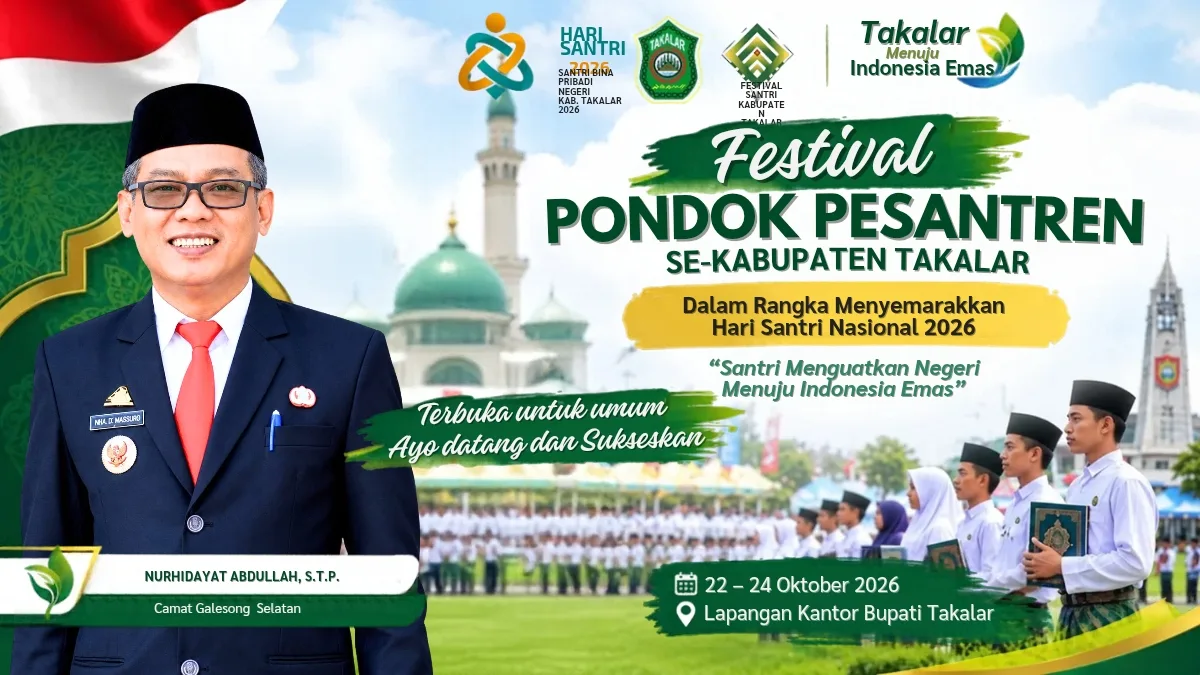 Camat Galesong Selatan Nurhidayat Abdullah Ajak Warga Sukseskan Festival Pondok Pesantren Takalar 2026