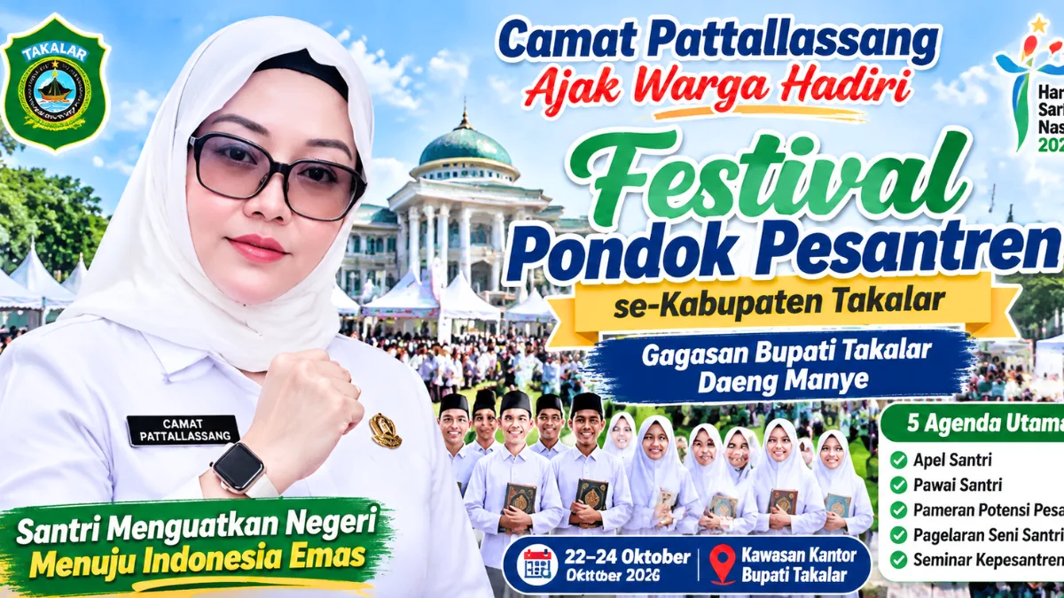 Camat Pattallassang Ajak Warga Hadiri Festival Pondok Pesantren Gagasan Bupati Daeng Manye