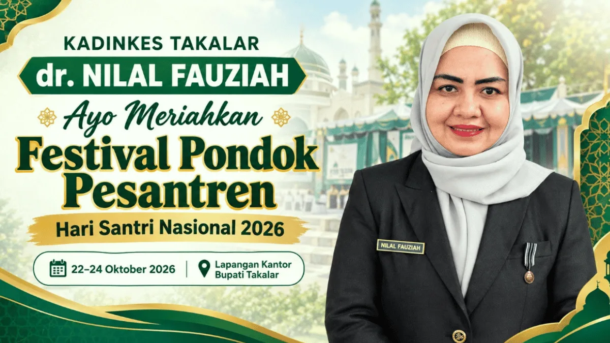 Kadinkes Takalar dr. Nilal Fauziah Ajak Masyarakat Meriahkan Festival Pondok Pesantren, Semarakkan Hari Santri Nasional 2026